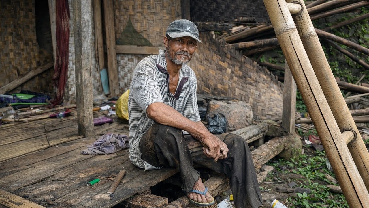 BIKIN HARU..BAPAK INI TINGGAL DI RUMAH HAMPIR ROBOH 