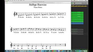 Solfege Exercises  - Three Notes