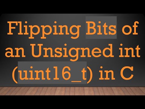 Flipping Bits of an Unsigned int (uint16_t) in C