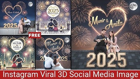 How To Create New Year 2025 3D Image | Viral Name Art Ai Photo Editing |Ai Generator Free