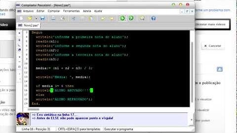 // PASCAL - Estrutura condicional - IF ELSE