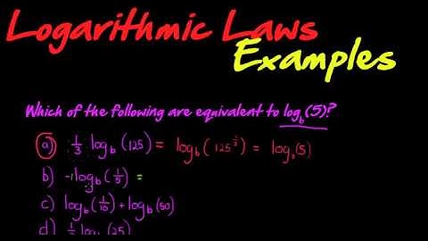 Logarithmic Laws example 2