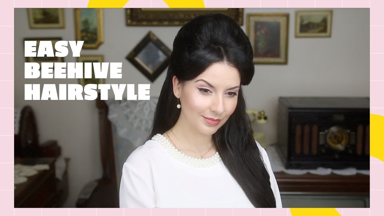 beehive hair half up half down tutorial