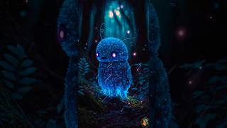 Tiny Magical Creature Walking Through the Night Forest | Realistic Fantasy Wildlife