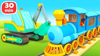 Car cartoons full episodes & street vehicles. Toy trains for kids & cars for kids. by Clever Cars 164,405 views 2 years ago 31 minutes