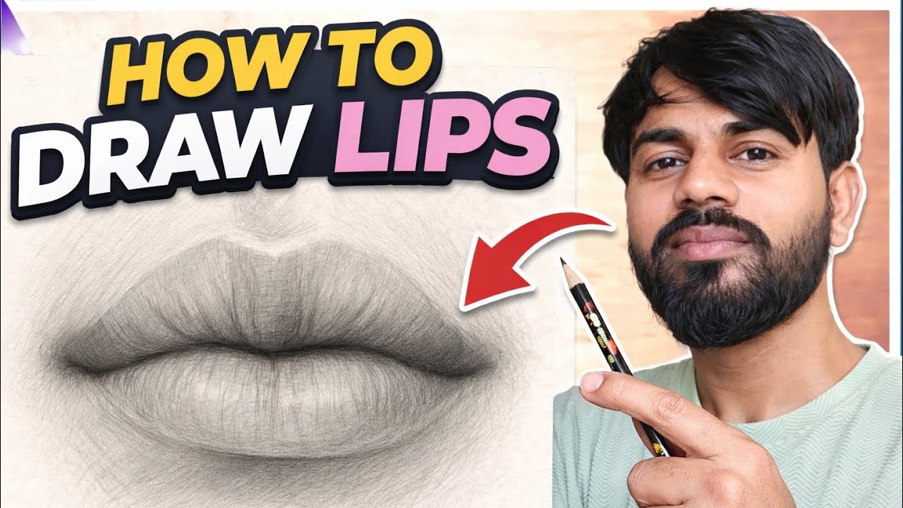 How to draw lips ️ Graphite pencil work ️ 🏻 please support me 🙏🏻 - YouTube