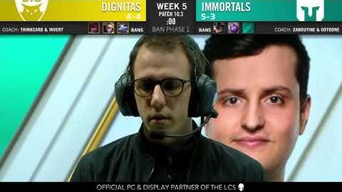 DIG vs. IMT | Week 5 Day 1 | LCS Spring Split 2020 | Dignitas vs. Immortals