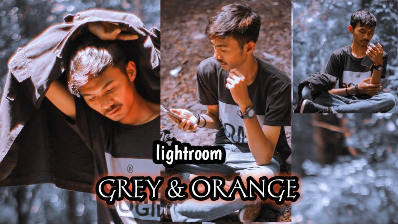 cara edit grey orange