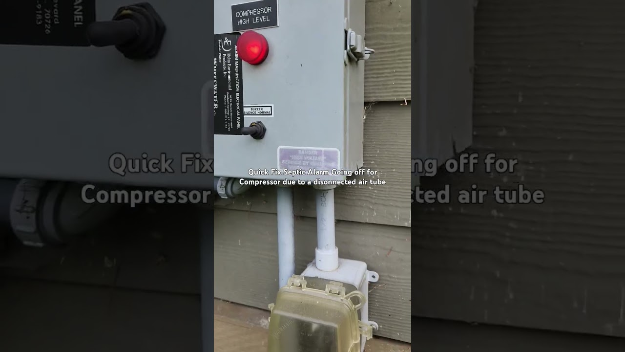 Quick Fix Septic Alarm Disconnected Air Tube