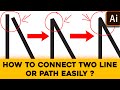 Join Two Points or Paths in Adobe Illustrator | Illustrator Tutorial