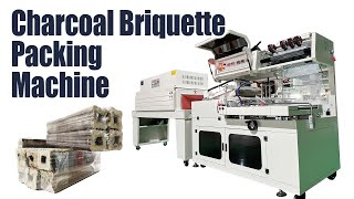 Sawdust Briquette Packing with Automatic Shrink Wrap Machine | Charcoal Briquettes Packing Machine