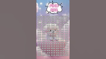 Challenge yourself to FIND 888 in 5sec #pick #your #brain