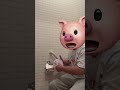 Pranks on a pig in the bathroom.🐭🤣🤣🤣 #shorts