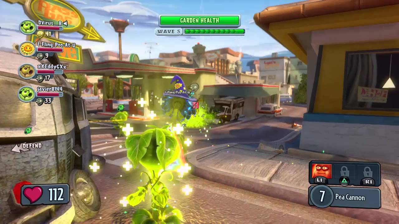 Plants vs Zombies Garden Warfare - Coop - Peashooter Part 1 - YouTube