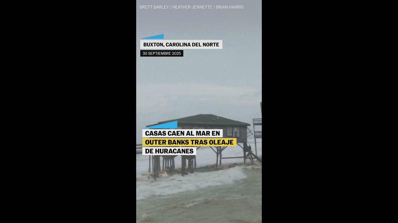 CASAS colapsan al mar en OUTER BANKS #shorts