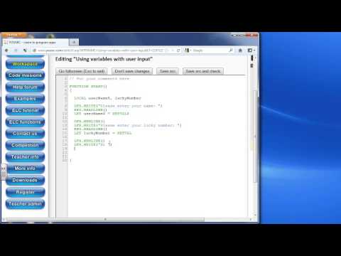 youSRC: Using variables with user iput