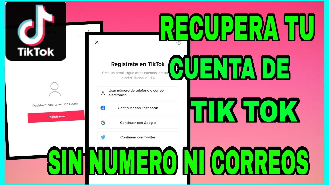 COMO RECUPERAR MI CUENTA DE TIK TOK SIN NÚMEROS NI CORREOS 2021 ⭐ YouTube