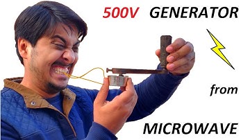 500V AC Generator from 220V Microwave Synchronous Motor DIY - High Voltage