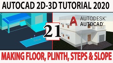 Making 3D Plinth & Steps For Entry | AutoCAD 2D-3D Tutorial 2020 For Beginners
