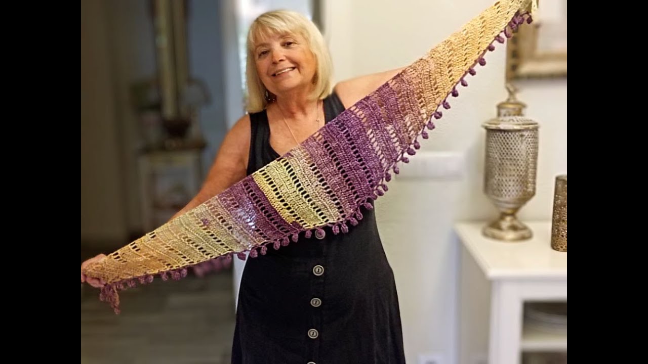 EN CROCHÉT. Baktús o chal corto, MUY MUY FÁCIL. PASO A PASO.