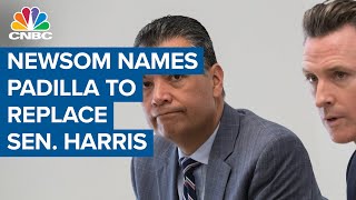 California Gov. Newsom names Alex Padilla to replace Sen. Kamala Harris