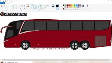 How to draw Marcopolo Luxury Bus on computer using Ms Paint.