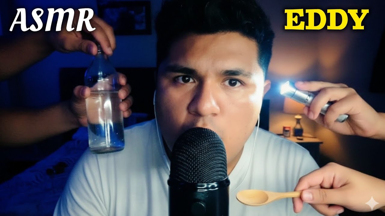 ASMR PARA DORMIR 90% SONIDOS 10% SUSURROS para relajarse un momento + mouth sounds + tapping + agua