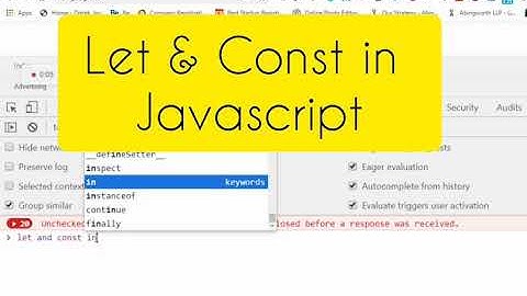 let and const variable keywords in JavaScript | HD | Learn JS Global