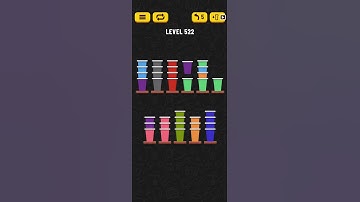 Cup Sort Puzzle Level 522 = Water Sort Puzzle Level 522 = Ball Sort Puzzle Level 522 All the same
