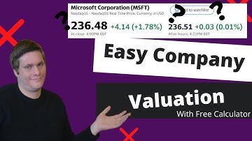 Simple & Easy Way To Evaluate A Company (Intrinsic Value) - With Example (MSFT) - Free Calculator
