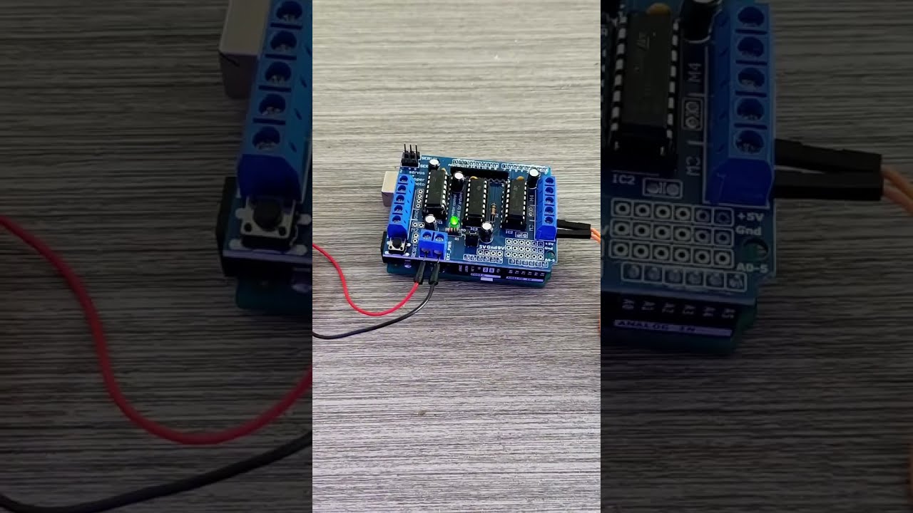  How To Connect DC Motor Driver Shield Arduino Control Tutorial