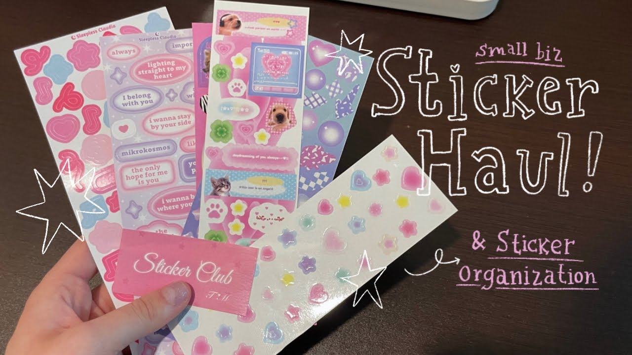 small business sticker haul ☆ sticker organization - YouTube