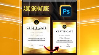 How to add signature for any documents in photoshop | *EXCLUSIVE* | #short #shorts