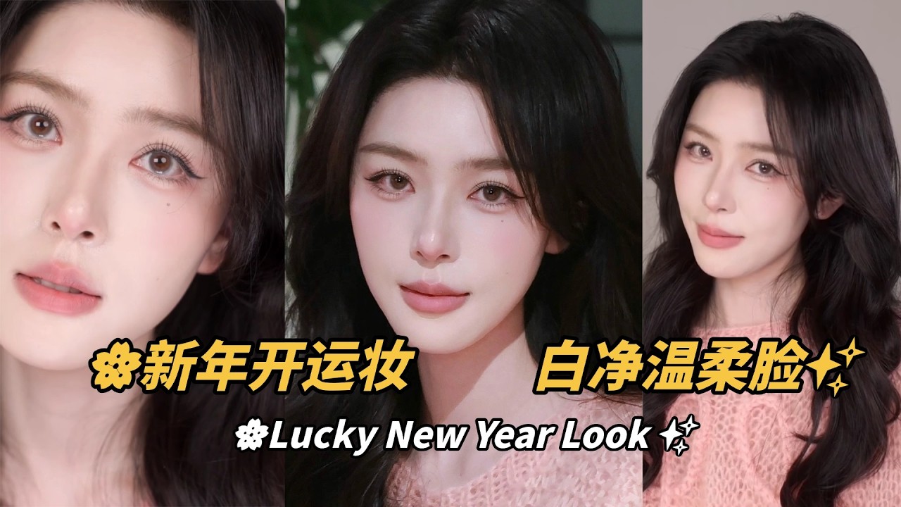 [ENG SUB]🌸新年开运妆~超温柔淡妆！hin满意~好运颜值双开挂🪭白净小脸迎财神~| 仇仇qiuqiu