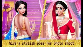 Gorgeous Indian Designer Choli suits Fashion Salon | gopi doll fashion salon | gopi doll games screenshot 2