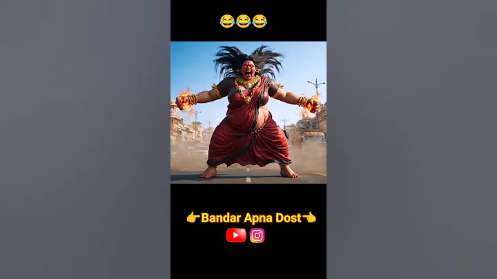 Bandar Bhai ko bachane Tuntun mausi ayi - Lafra ho gaya re 😂🤣 Funny Monkey Video #shorts #ai #Aivlog
