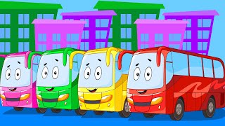 Цветные Машинки Автобусы - Биби и Его Гараж - Мультики Для Детей