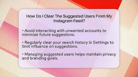 How Do I Clear The Suggested Users From My Instagram Feed? - Everyday-Networking