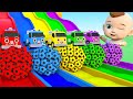 Five little monkey  baby song giant wheels and soccer balls  baby nursery rhymes  kids songs