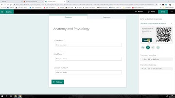 Digital QR code based registers using Microsoft Forms
