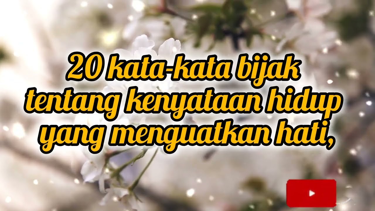 20 KATA-KATA BIJAK TENTANG KENYATAAN HIDUP YANG MENGUATKAN HATI