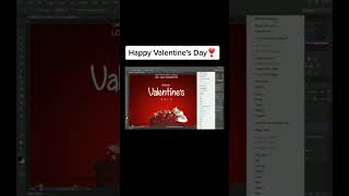 Valentines Day Flyer Design in Photoshop #shorts