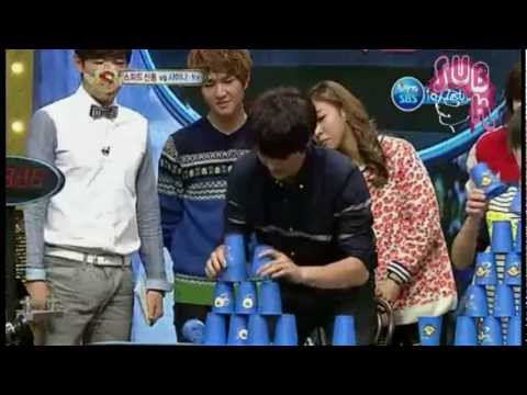 121117 Star King Ep 290 - SHINee and f(x) Cup Stacking Part 4/4