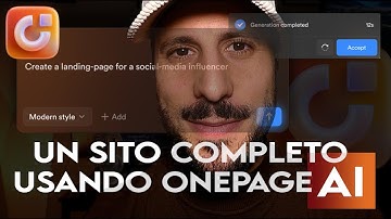 Creare un SITO con AI - Onepage.ai è una Rivoluzione