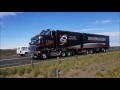 Freightliner Argosy ISX 530 going up the hill with 7 inch loud pipes-mean sounding machine.
