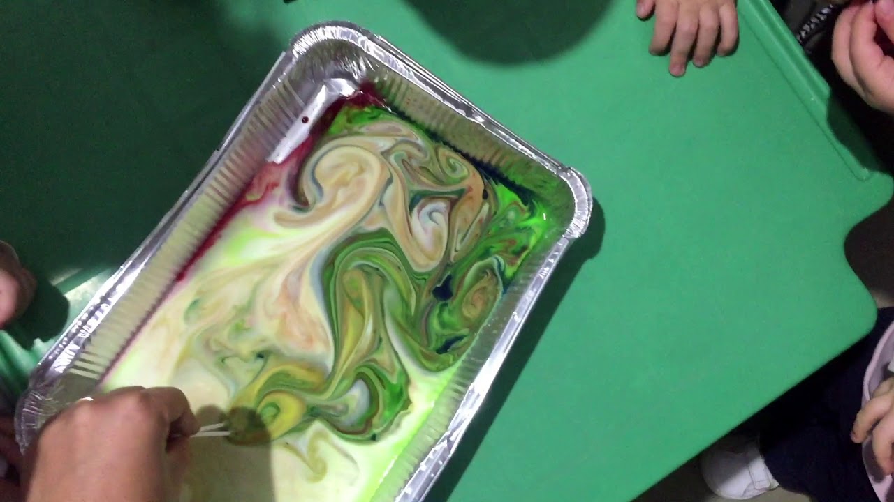 Food Colouring & Milk Experiment ⇩⬇︎ Activity for kids Creating ART