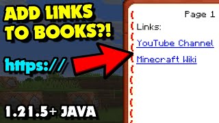 How to ADD LINKS to Books With Commands in Minecraft 1.21.5+ Java?! Written Book Command [Very Easy]