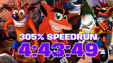 Crash Bandicoot 305% Speedrun - 4:43:49