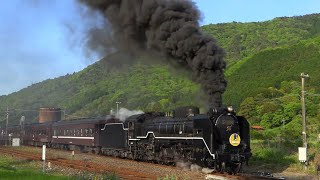【絶好調】 SLやまぐち号 D51200号機 新緑の山口線を驀進　2024.5.4　Japanese Steam Locomotive D51 【蒸気機関車】
