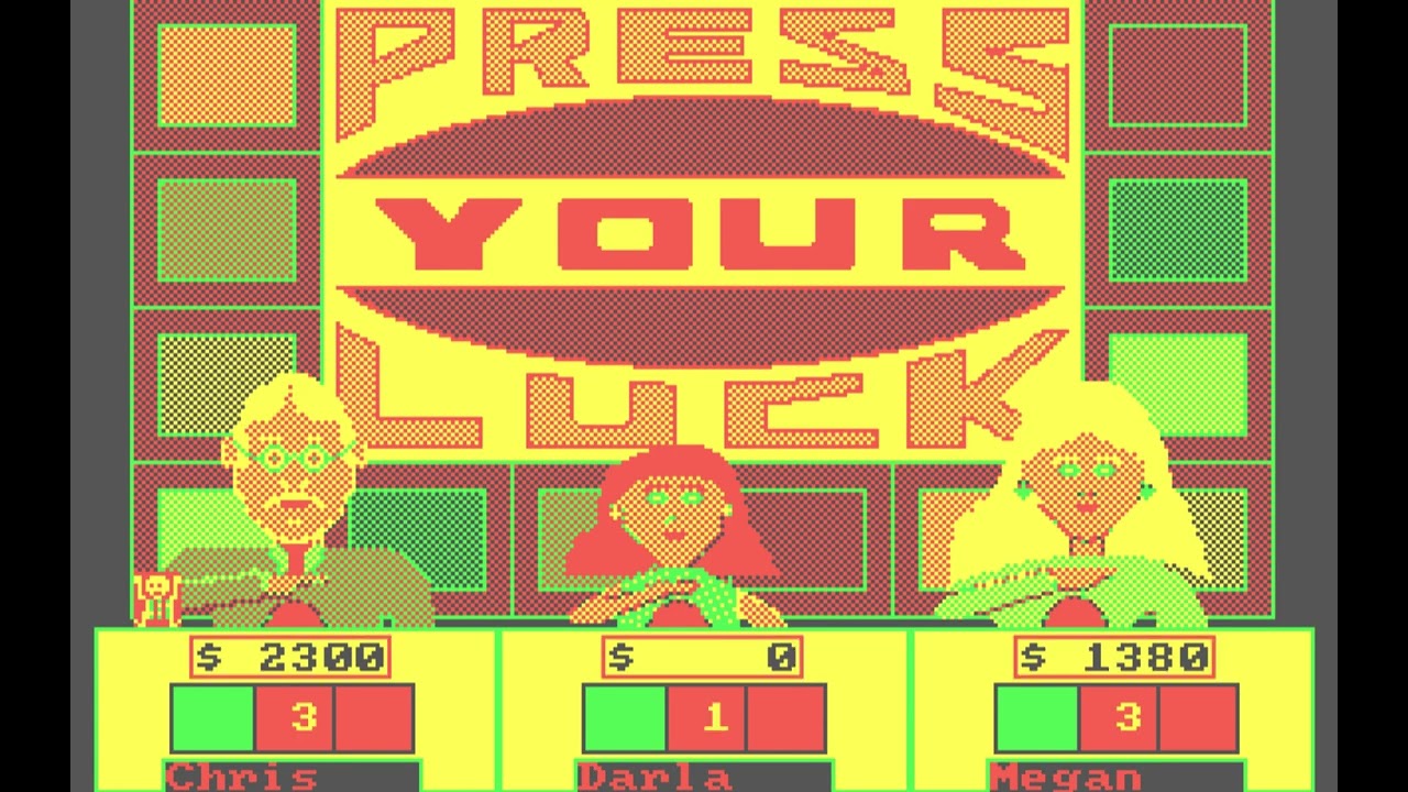 1988 DOS GameTek/Pedersen Systems Inc. Press Your Luck (a game for your PC)....I hit two Whammies!